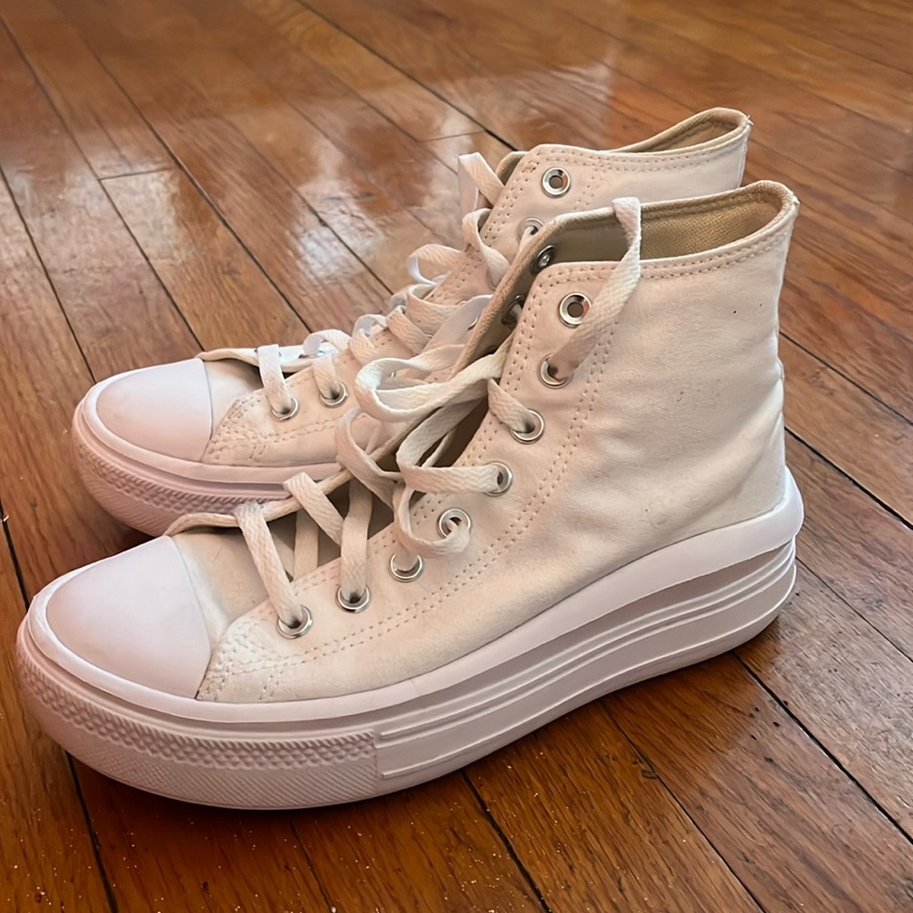 White platform converse
